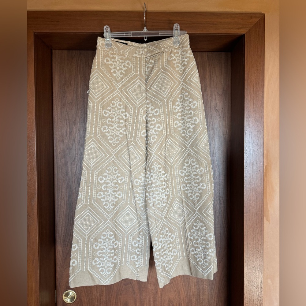 Zara embroidered culottes